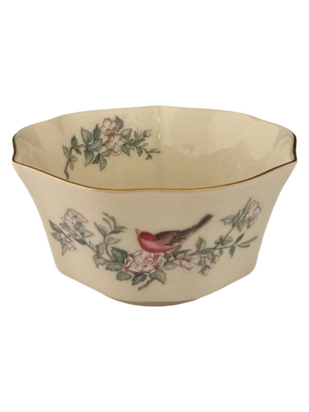 Lenox Vintage Serenade Fluted Small Bowl 24K Trim